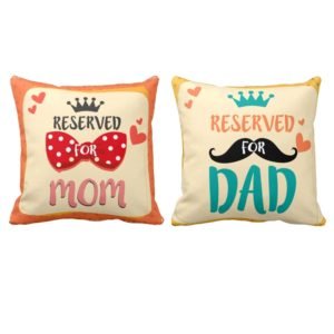 Reserved for Queen Mom King Dad Cushion Cover Set of 2