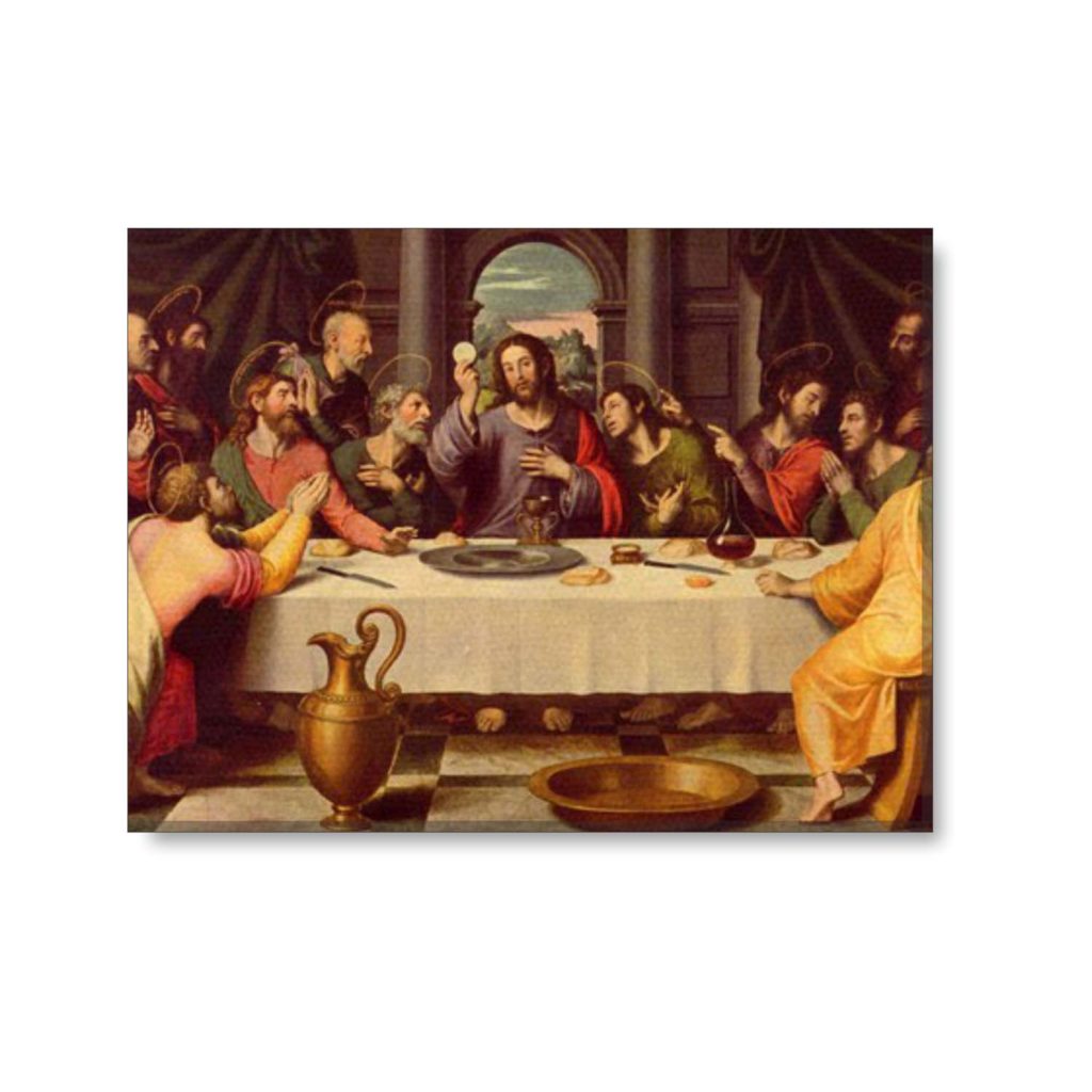 Vintage Last Supper Lord Jesus Christ Wall Paintings Frame