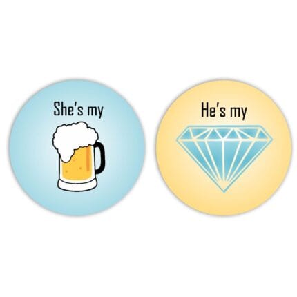 Shes My Beer He is My Diamond Couple Mugs - Image 3