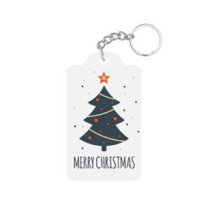 Sparkling Merry Christmas Tree keychain