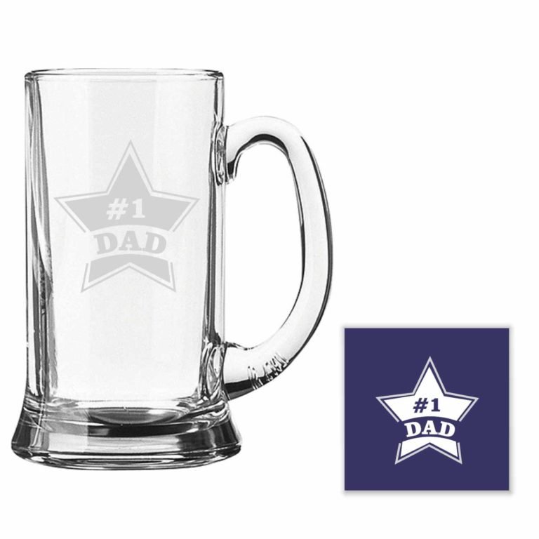 Engraved Starry No.1 Dad Beer Mug