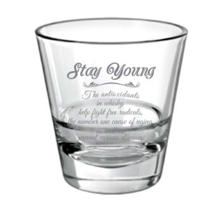 Stay Young With Engraved Whiskey Glass