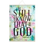 Be Still And Know That I Am God Bible Psalm Verse Canvas Scroll