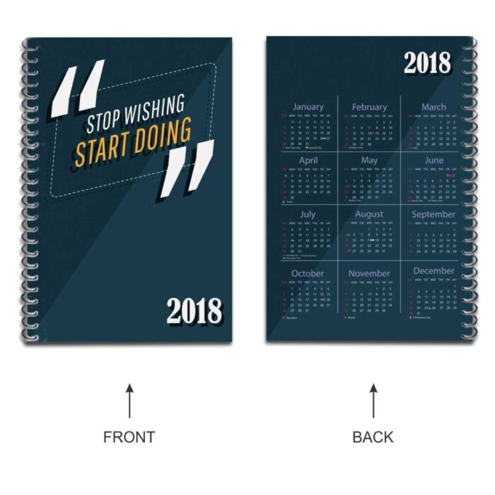 Stop Wishing Start Doing Motivational Notepad Diary