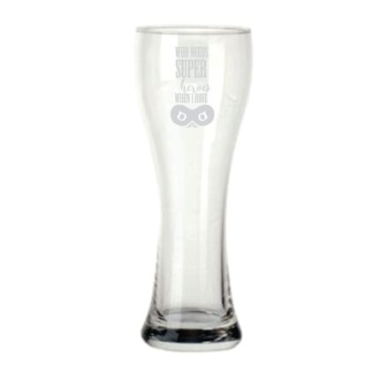 Super Hero Dad Beer Pilsner Glass