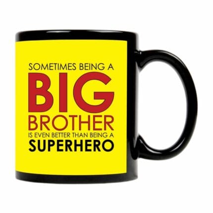 Superhero Big Brother Black Mug - Image 2