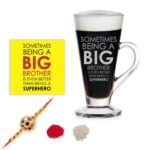 Super Hero Brother Engraved Glass Tea Cup