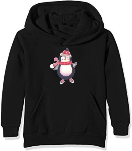 Swag Unicorn Sweatshirt for Kids with Kangaroo Pockets, Black - Image 8