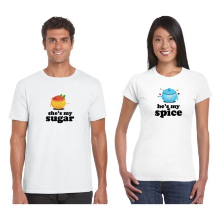 Sugar and Spice Couple T shirts - Image 8