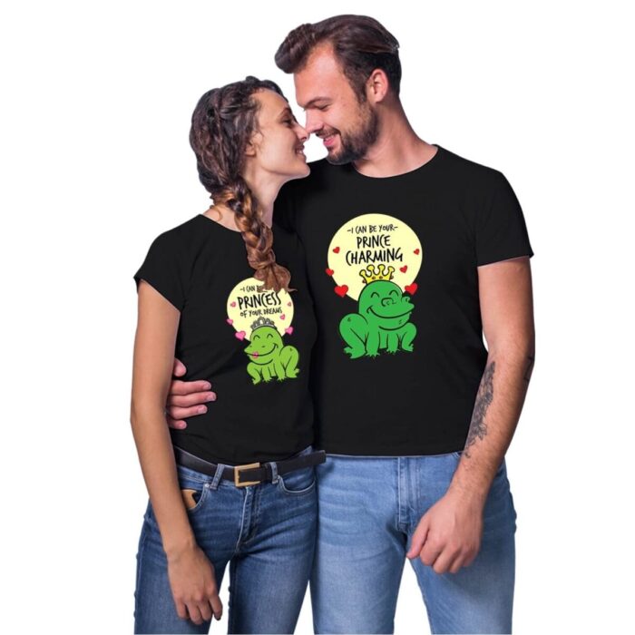 Frog Charming Prince Princess Couple T-shirt