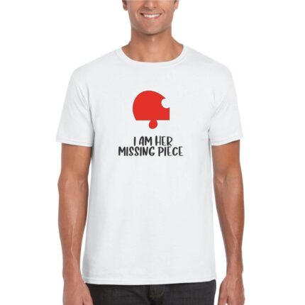 His Her Missing Piece Couple T-shirt - Image 5