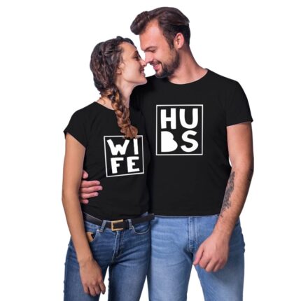Hubs Wife Couple T-shirt