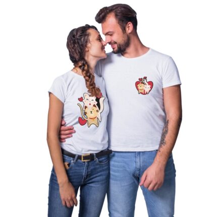 Kittens Love Couple T-shirt - Image 2
