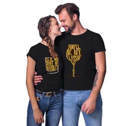 Whiskey Wine Couple T-shirt