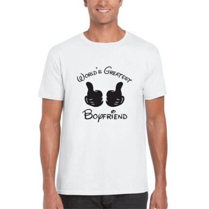 Worlds Greatest Boyfriend Girlfriend Couple T-shirt - Image 5