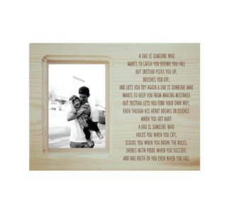 Thanks for Your Faith Dad Engraved Poem Photo Frame