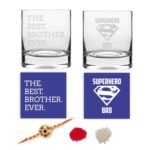 Engraved The Best Brother Ever Whiskey Glasses Set of 2