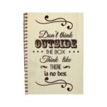 Engraved Think Outside The Box Motivational Diary