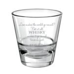 Whiskey Makes World Go Round Fast Engraved Whiskey Glass