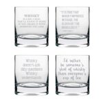 Whiskey The Companion Engraved Whiskey Glasses - Set of 4