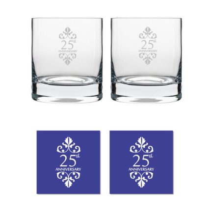 25th Anniversary Whiskey Glasses