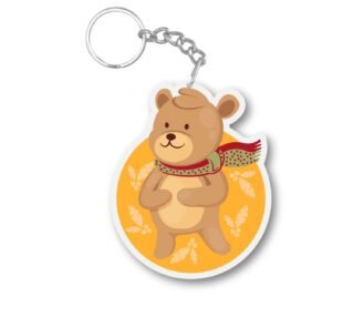 Winter is Here Teddy Bear keychain