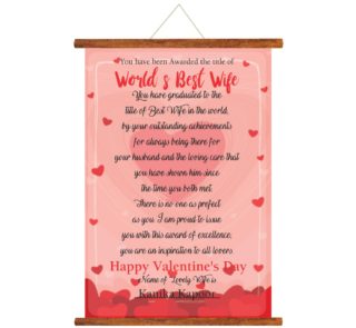World Best Wife Greeting Card Scroll