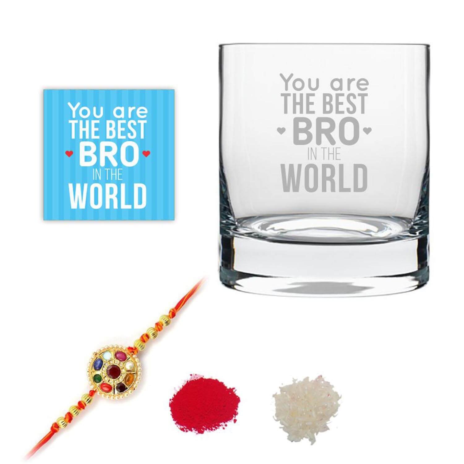 Engraved Worlds Best Brother Whiskey Glass