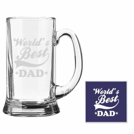 Engraved World's Best Dad Beer Mug
