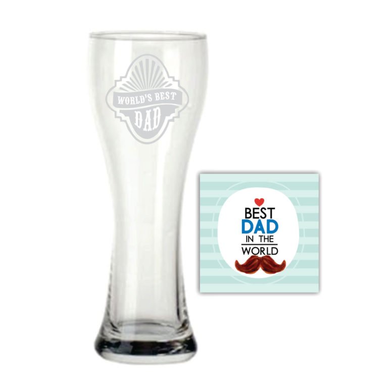 Worlds Best Dad Beer Pilsner Glass