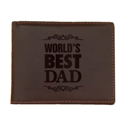 World Best Dad Men's Leather Wallet - Image 2