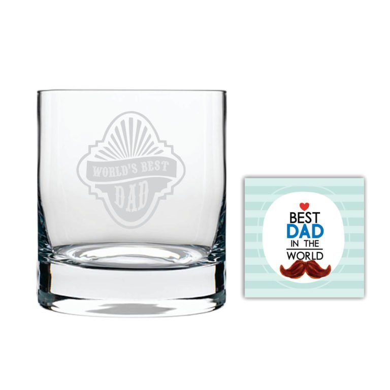Worlds Best Dad Whiskey Glass