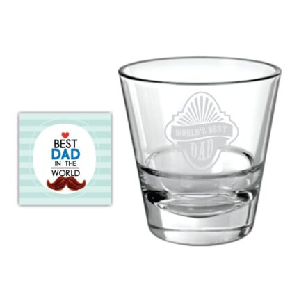 Moustache Awesome Dad Whiskey Glass - Image 17