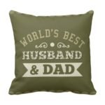 World's Best Husband & Dad Printed Cushion Cover