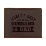 World's Best Husband & Dad Men's Leather Wallet