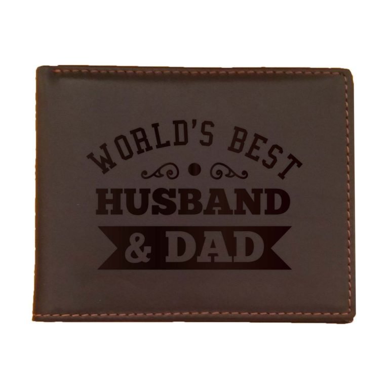 World's Best Husband & Dad Men's Leather Wallet