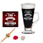Worlds Greatest Brother Engraved Glass Tea Cup