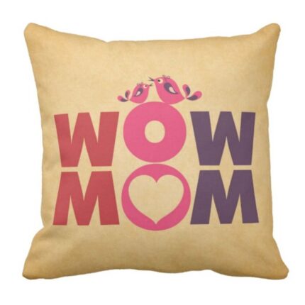 Personalized Wow Mom Double side Printed Cushion Cover - Image 3