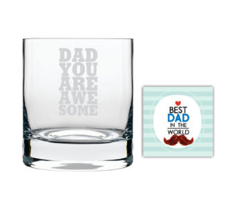 You are Awesome Dad Whiskey Glass