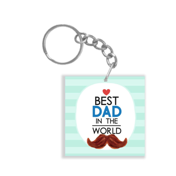 Floral Best Dad Keychain Keyring