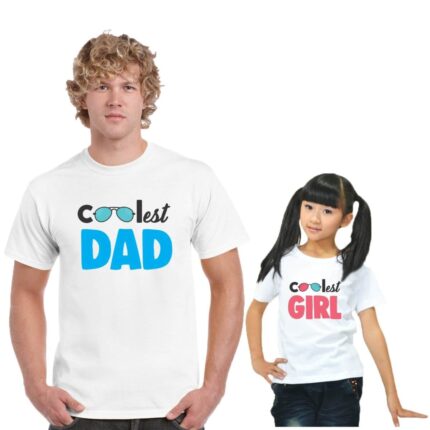 Coolest Dad and Girl Daughter Family T-shirts - Image 10