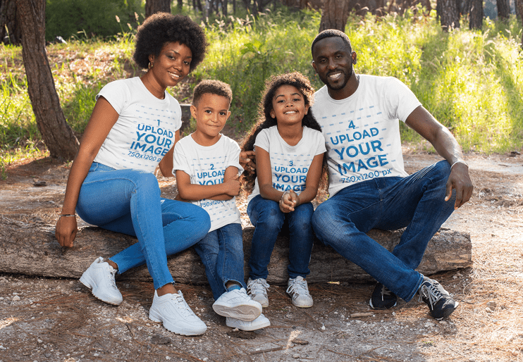 family tshirts set of 4