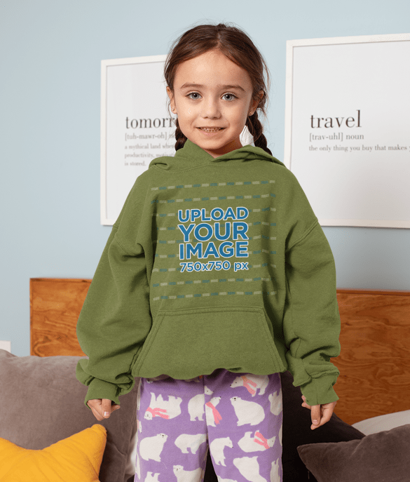 Wholesale Logo Kid s Hoodies With Kangaroo Pocket