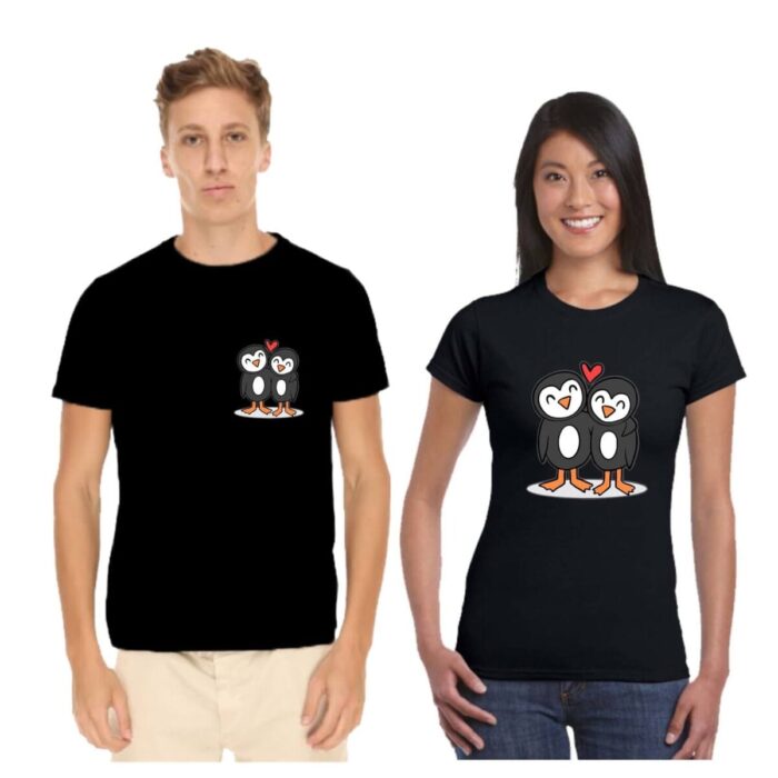 Cute Penguins Couple T-shirt