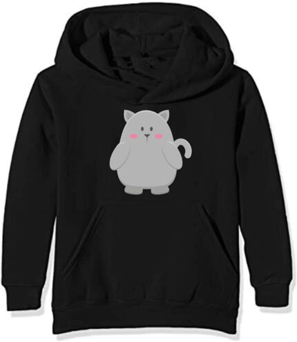 Cute Rat Sweatshirt Black with Kangaroo Pockets