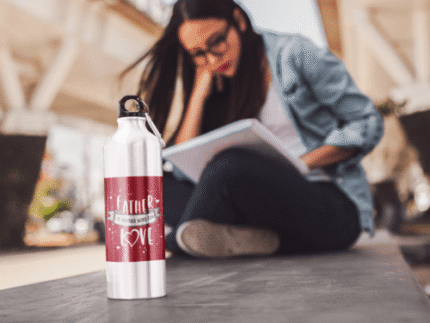 Father is Another Word for Love Sipper Water Bottle for Dad Stainless Steel - Gym, Office - Image 2