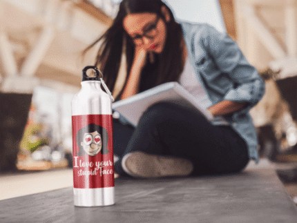 Girlfriend Quirky I Love Your Stupid Face Stainless Steel Sipper Water Bottle - 600 ml - Image 2