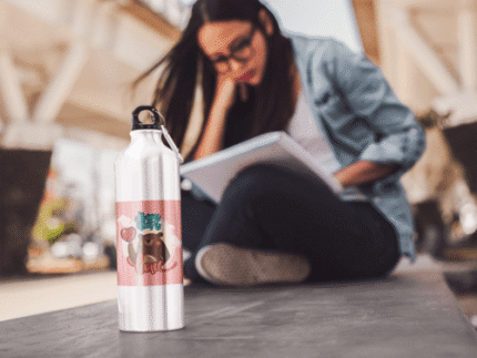 Girlfriend Wife Cute All You Need is Love Teddy Stainless Steel Sipper Water Bottle - 600 ml - Image 3