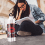 Girlfriend Boyfriend Naughty Kiss Me Stainless Steel Sipper Water Bottle - 600 ml