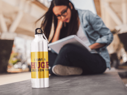 Girlfriend Boyfriend Sipper Water Bottle I Have a Huge Crush on You - 600 ml